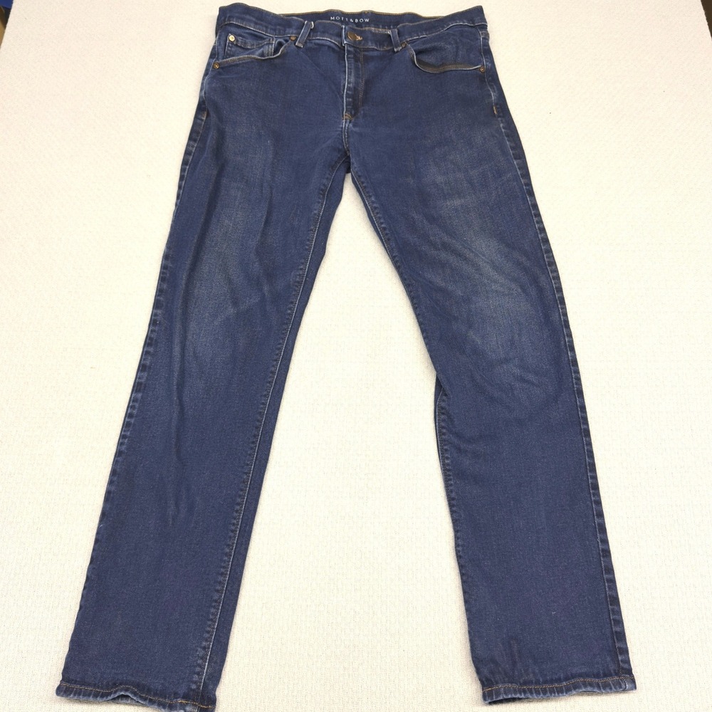 Mott & Bow Jeans Mens 38x34 Blue Denim Slim Fit Western Classic Casual
